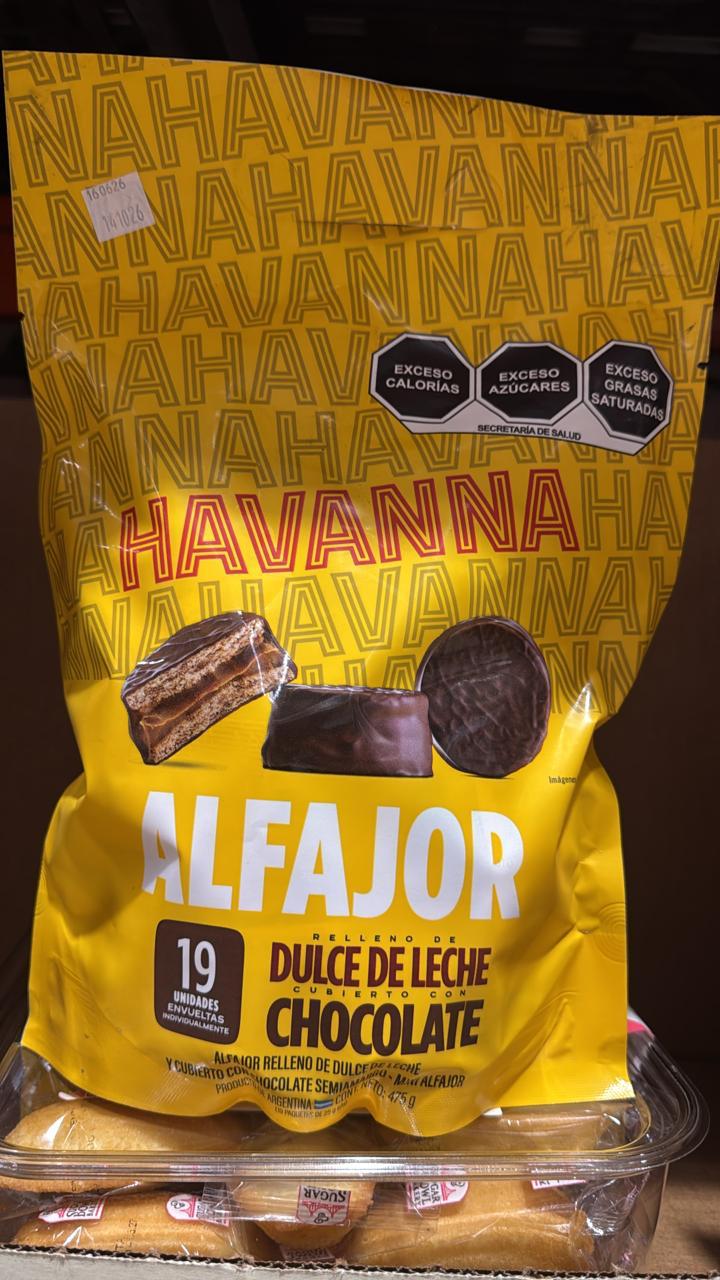 Alfajores Havanna rellenos de dulce de leche cubiertos de chocolate, 19/25 g