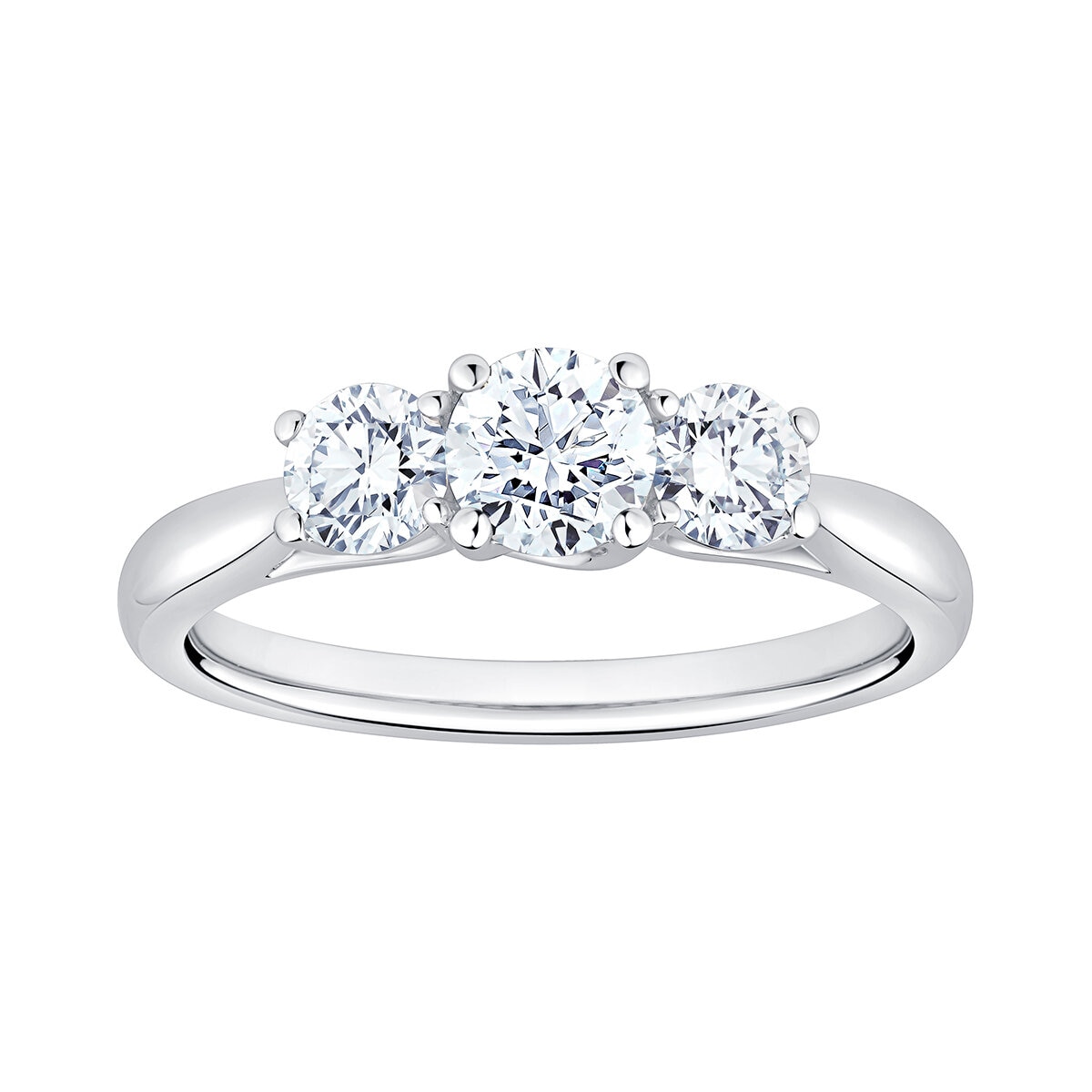 Anillo 1.00 ct Diamante en Oro Blanco 14K
