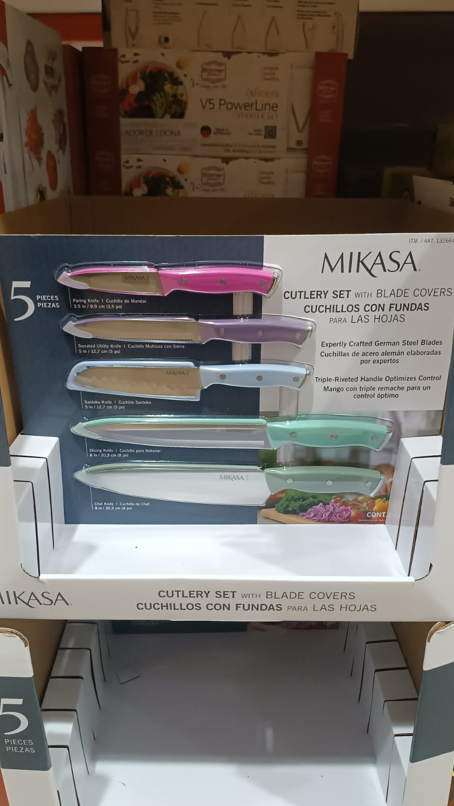 Cuchillos con fundas para las hojas, 5 pzs