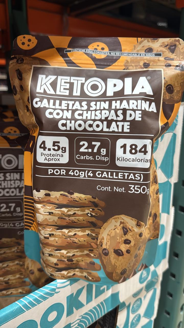 Galletas con chispas de chocolate Ketopia 350 g, sin harina/gluten/azucar